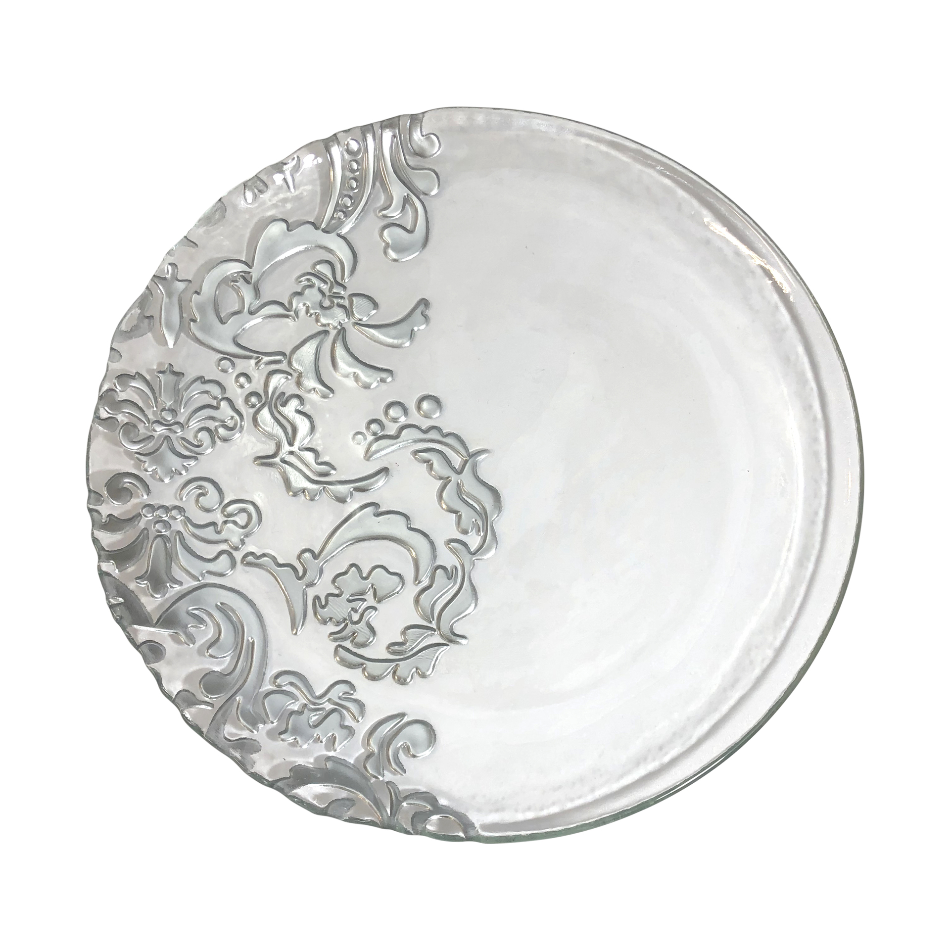 Silver/Glass 11 inch Face Plate